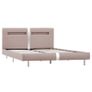 Bed Frame with LED Cappuccino Faux Leather 135x190 cm Image 3