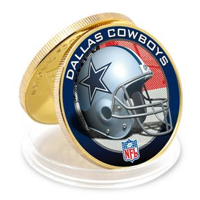 Decorative Souvenir Gifts DOLLAS COWBOYS 24k Gold Plated Challenge Coin Crafts