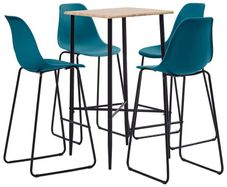 5 Piece Bar Set Plastic Turquoise