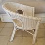 White Wicker Armchair - Solid & Comfortable Image 2