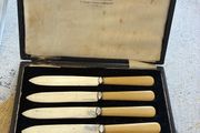 Antique Bone Handle Fish Knife Set