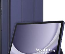 For Samsung Galaxy Tab A9 Plus SM-X210 Ultraslim Tri Fold Wallet Case Navy