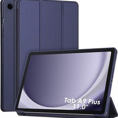 For Samsung Galaxy Tab A9 Plus SM-X210 Ultraslim Tri Fold Wallet Case Navy