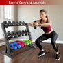 3 Tier Dumbbell Rack Home Gym Dumbbell Storage Stand Weights Storage Rack for Dumbbells Image 7