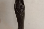 Vintage Signed Out Lady &amp; Child Statue