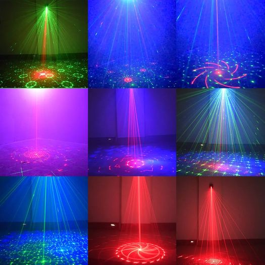 Laser Projector Lights RGB UV DJ Disco Stage Party Lights for Christmas Halloween Birthday Weddin