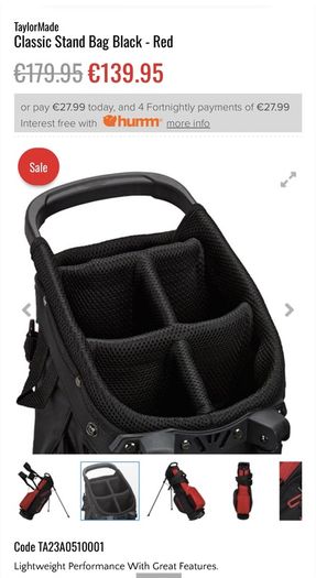 Taylormade lightweight stand bag BRAND NEW
