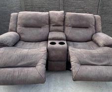 2 seater couch with console/drink holder