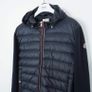 Moncler Navy Hooded Down Tricot Cardigan Image 2