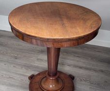 Antique William IV Mahogany Pedestal Side Table (c. 1830s)