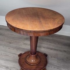 Antique William IV Mahogany Pedestal Side Table (c. 1830s)