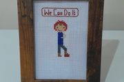 We Can Do It cross-stitch picture