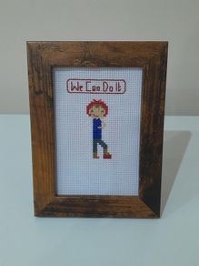 We Can Do It cross-stitch picture