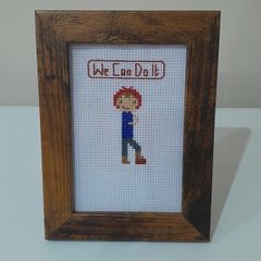 We Can Do It cross-stitch picture