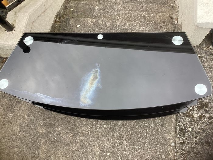 Tv Black Glass Table, 3 Tier in perfect condition