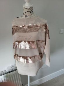 blush jumper sequin - reduced