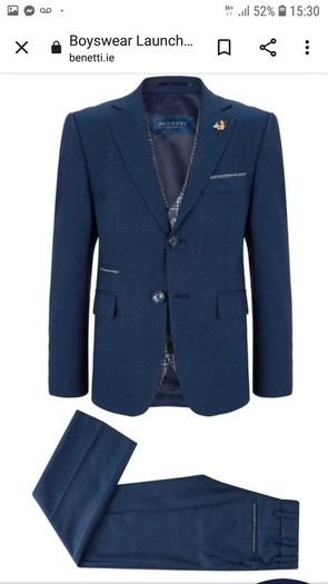 Boys 5 Piece Blue Royal Benetti Suit (Age8, Chest 28)