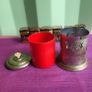 1950s Mid-Century Chrome Oriental Tea Caddy & sampler tins Image 7
