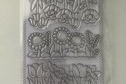 Clearly Besotted Floral borders photopolymer stamp set, brand new