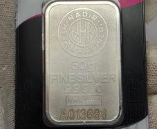 NMR Nadir Metal Rafineri 50 Grams .999 Fine Silver Bar Sealed