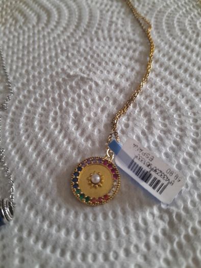 ladies silver chain and pendant