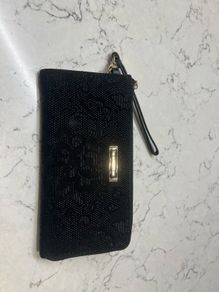 Domani Grained Leather Wallet-Clutch | Forest Green