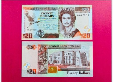 Belize  20 Dollars 2012 Pick 72  Commemorative Issue  ( Uncirculated )