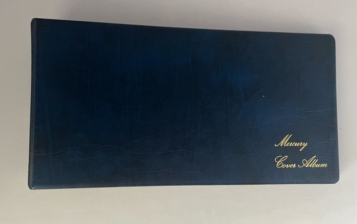 Small Navy Blue Mercury Cover/ Postcard/ Banknote Album with 20 leaves