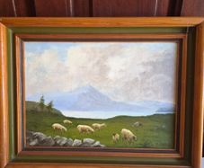 Original Irish Landscape Oil Painting Sheep by J Ryan
