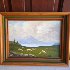 Original Irish Landscape Oil Painting Sheep by J Ryan