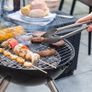 George Foreman 14inch  Compact Portable Round Charcoal BBQ, Adjustable Air Vent, Lightweight & Integrated Handle with Chrome Grill Image 4