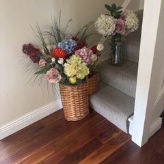Wicker Stair Basket with Handle - as new