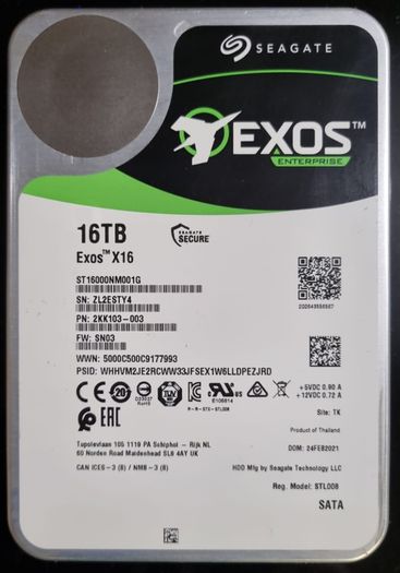 Seagate EXOS Enterprise 16TB