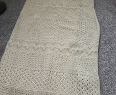 long cream knitted dress