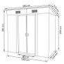 Garden Shed Grey Metal Image 8