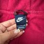 Nike Burgundy Zip Hoodie Size S Image 3