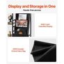Record Player Stand with Charging Station & USB Ports, Holds up to 200 Albums, 3-Tier Turntable Stand with Vinyl Record Storage, Record Player Table Image 5