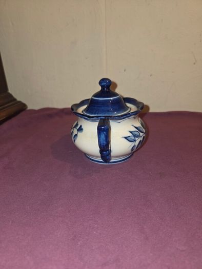 Vintage USSR hand painted Sugar Bowl