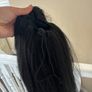 Black Drawstring Ponytail Hair Extension 40 cm Image 2