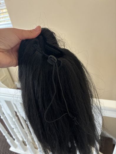 Black Drawstring Ponytail Hair Extension 40 cm