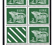 1975 Ireland Gerl Definitive 2p Definitive Stamp Booklet Pane (Hibernian HP19) Mint Never Hinged (MNH)