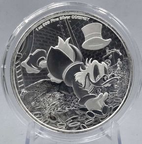 22025 Niue 1 oz Silver  Disney's Scrooge McDuck BU (In Capsule)