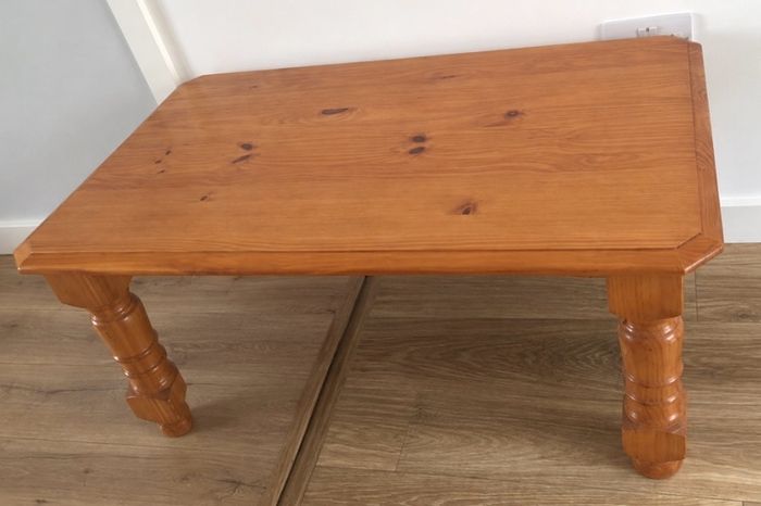 solid pine coffee table