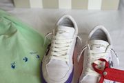 Off-White/White &amp; Purple Sneakers