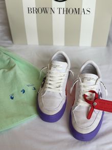 Off-White/White & Purple Sneakers