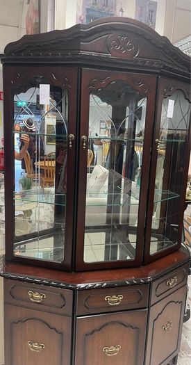Mahogany Display Cabinet