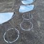 Four retro metal stools Image 3