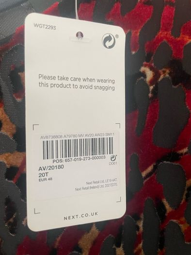 Red midi dress Size 20 Next brand new
