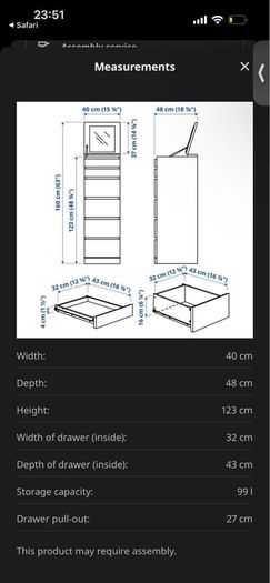 Chest drawers from Ikea