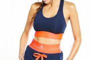 Adidas Bra Fitness Top Bnwt Mcd Size Navy Bright Orange